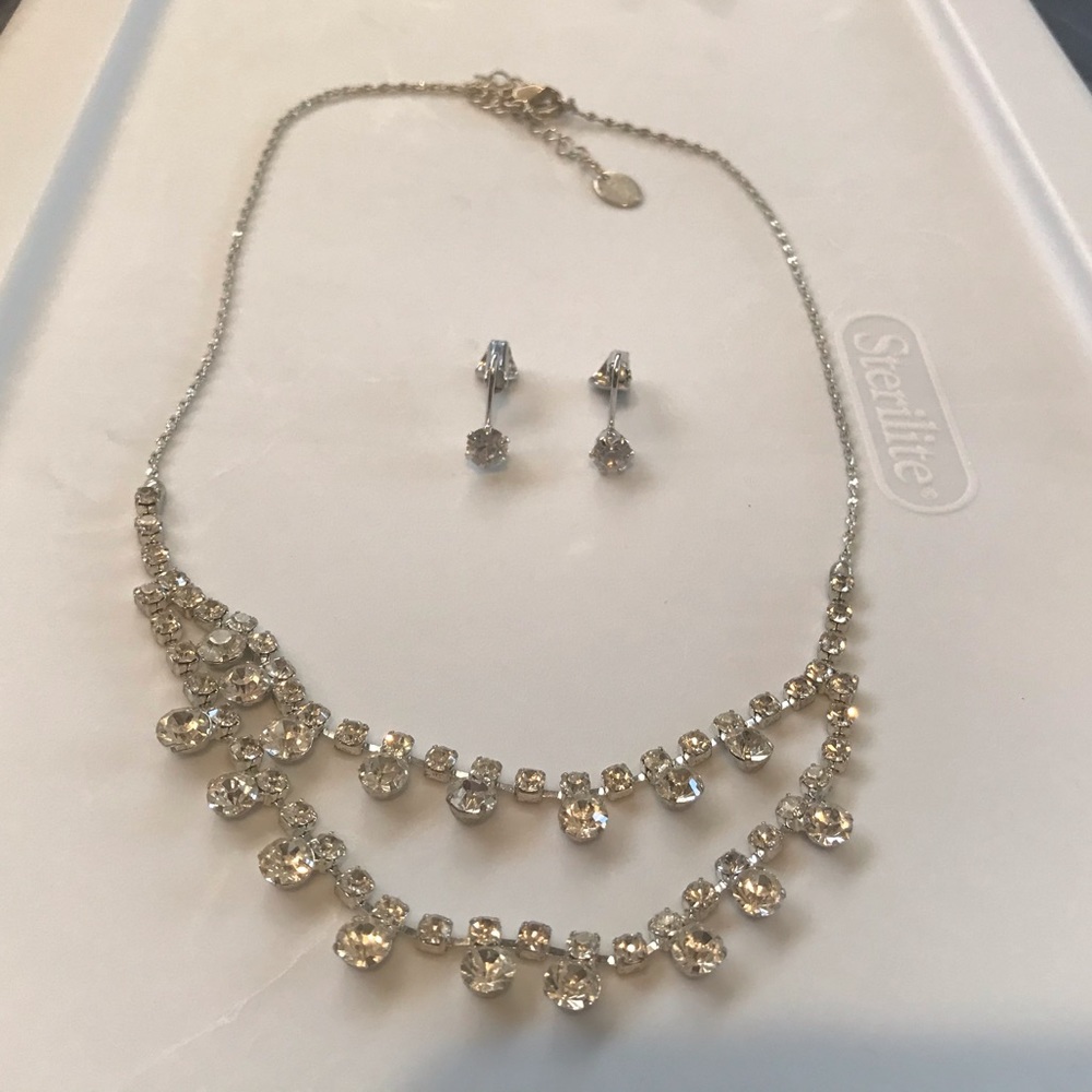 •Crystal Necklace and Earring Set•